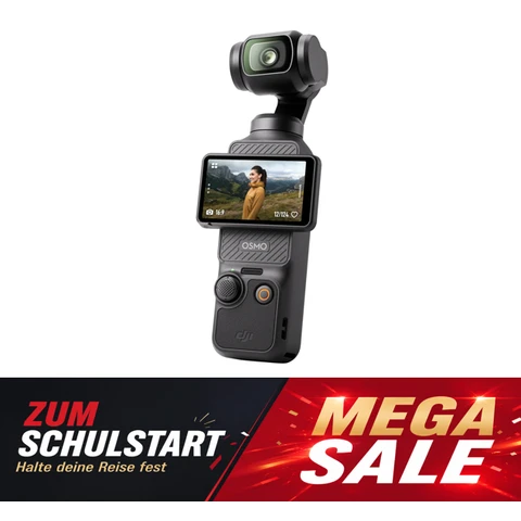 【Zurück-zur-Schule】DJI Osmo Pocket 3, Vlogging-Kamera mit 1-Zoll-CMOS & 4K/120fps-Video, 3-Achsen-Stabilisierung, schneller Fokus, Gesichts-/Objektverfolgung, 2-Zoll-drehbarer Touchscreen, kleine Videokamera für Fotografie, YouTube