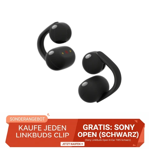 [1 kaufen, 1 Sony LinkBuds Open GRATIS] Sony LinkBuds Clip, Gojischwarz