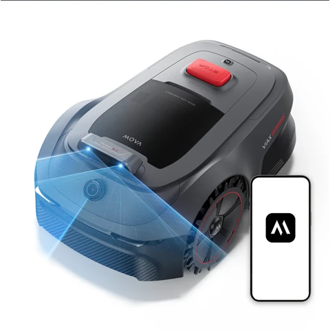MOVA ViAX 500 Robotic Lawnmower Without Boundary Cable, Coverage: 600 m², AI-powered Mapping, 360° LiDAR & Dual AI Vision, Intelligent Obstacle Avoidance, U-Road, Edge Cut, App Control