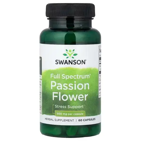 Swanson Full Spectrum Passion Flower Sleep Calm 500mg Capsules - 60 Capsules
