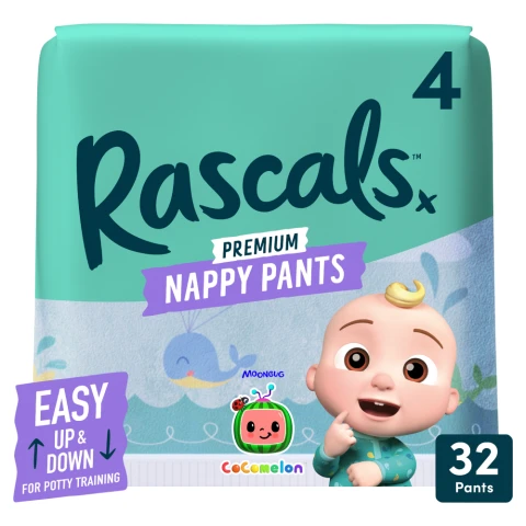 Rascal Fraldas-Cueca Tamanho 4 10-15 Kg  32 Pants