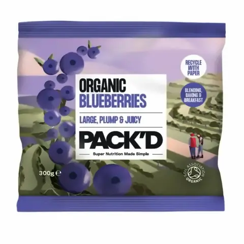 Pack'd Organic Blueberries 300g