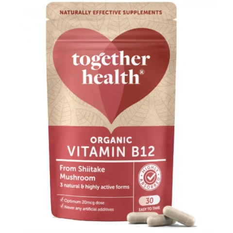 TOGETHER HEALTH - Organic Vitamin B12 - From Shiitake Mushroom 3 Forms - 30 CAPS