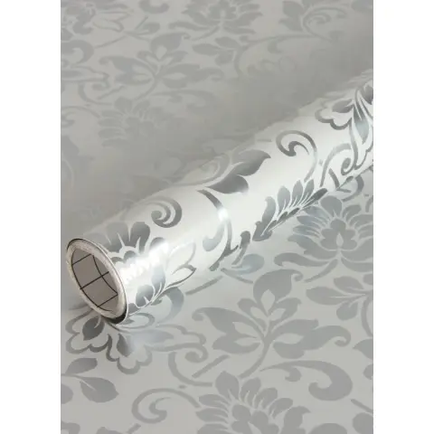 Fablon Sticky Back Plastic Heritage Silver 0.45x2m