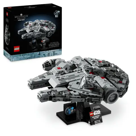 LEGO Star Wars 75375 Millennium Falcon 25th Anniversary Model Set for Adults