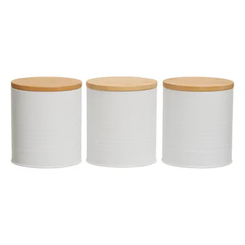 Set Of Three Alton White Cannisters