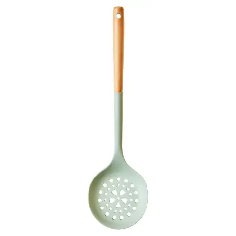 Nova Sage Green Silicone Head Skimmer With Round Wood Handle