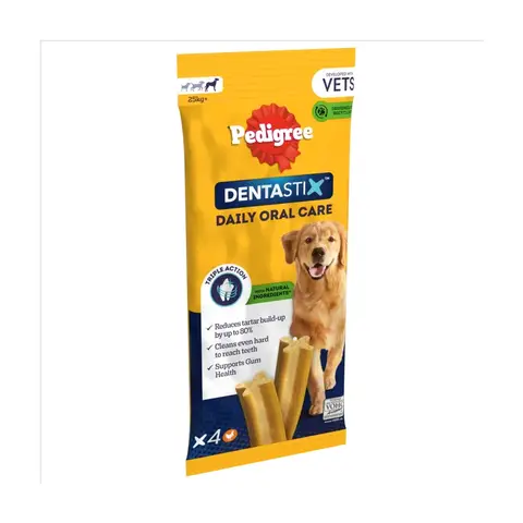 Pedigree Dentastix Daily Oral Care Large 25kg+ 4 Sticks 154g