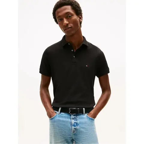 Tommy Hilfiger 1985 SLIM POLO Heren L Zwart
