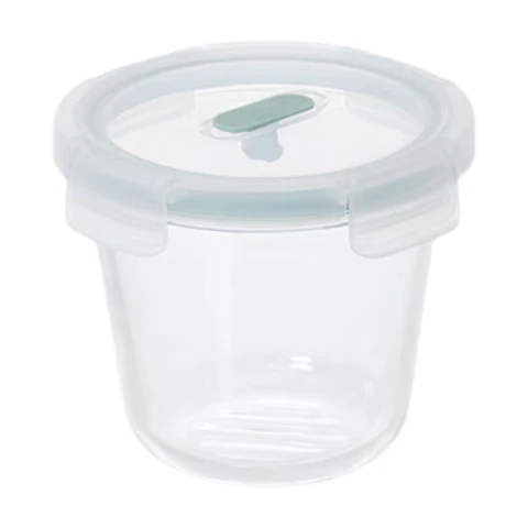 J.ZAO Hoge Borosilicaatglas Voedselcontainers - Magnetron- en Ovenbestendig, 700ml Rond 700 ml , Hoog Ontwerp