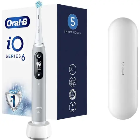 ORAL-B iO Series 6 Grijs Opaal - Elektrische tandenborstel - Slimme detectie Tandvleesverzorging