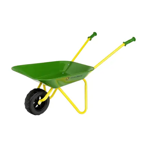 Theo Klein 3983 John Deere Wheelbarrow Made of Metal | Robust Wheelbarrow with Stable Wheels | Load Capacity up to 10 kg | Toy for Children from 3 Years