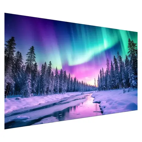 JU7CER 5D Vollbohrer-Diamant-Malset für Erwachsene – Großes Aurora-Motiv, runde Diamanten, DIY-Bastelset für Anfänger | 30×50cm