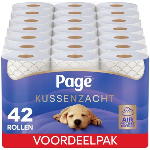 Page Toiletpapier - Kussenzacht wc papier - 42 rollen -  Voordeelverpakking