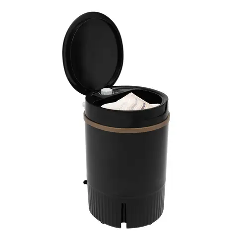 Mini machine à laver 4,5 L semi-automatique, Lave-linge portable 260 W avec panier d'essorage, Lavage 1-10 min et essorage 3 min, IPX4, Pour dortoir appartement camping-car voyage Noir