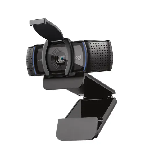 Logitech C920s HD Pro Webcam – Full-HD 1080p, 78° Sichtfeld, Autofokus, Belichtungskorrektur, USB, Abdeckblende – kompatibel mit PC, Mac, ChromeOS, Android, Xbox One – Schwarz
