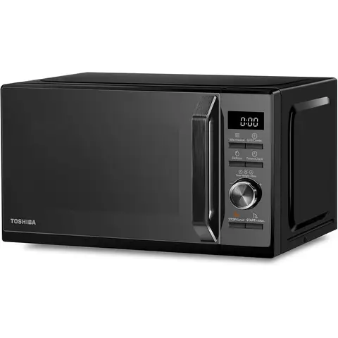 Toshiba 20L Combination Digital 800W Microwave with 1000W Grill, Mirror Door, 5 Power Levels, 8 Auto Menus, Black - MW3-AG20PF(MB)