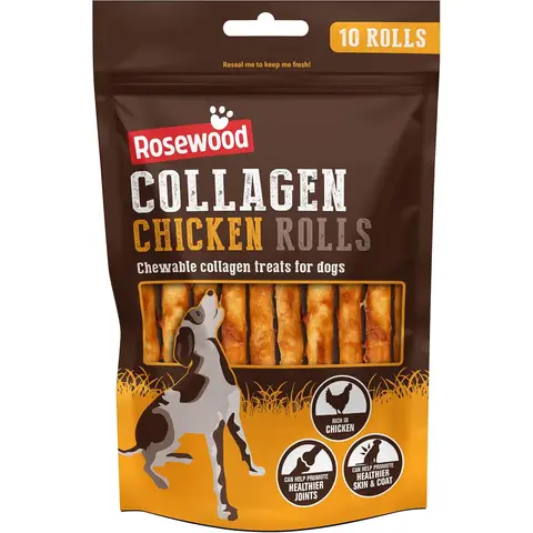 Rosewood Collagen Chicken Rolls for Small Dogs, 70g