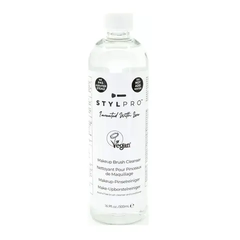 STYLPRO Makeup Brush Cleanser Solution – Vegan Formula with Grapeseed & Argan Oils, 500 ml, BCF05