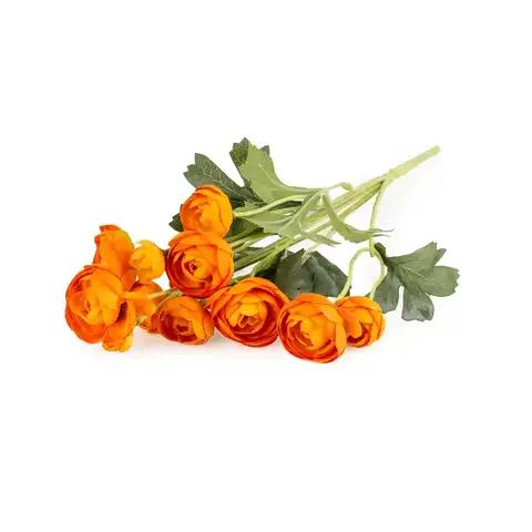 Candlelight Artificial Camelia Flower Stem Orange 38cm