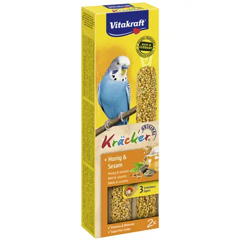 Vitakraft Wellensittich Kräcker Honig & Sesam 2 x 30 g