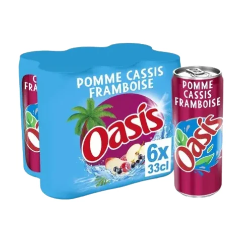 OASIS pack pomme cassis slim 6x33cl