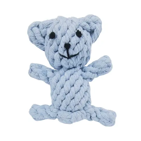 Blinkit Blue Plush Bear Toy for Dogs, Soft Recycled Cotton Stuffed Toy for Puppies and Small Pets