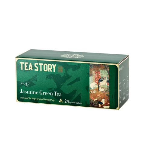 Tea Story Jasmine Green Tea Bags [Relaxation Pro] Nighttime Calming Scented Tea, Stress Relief 24 Tea Bags ×2g