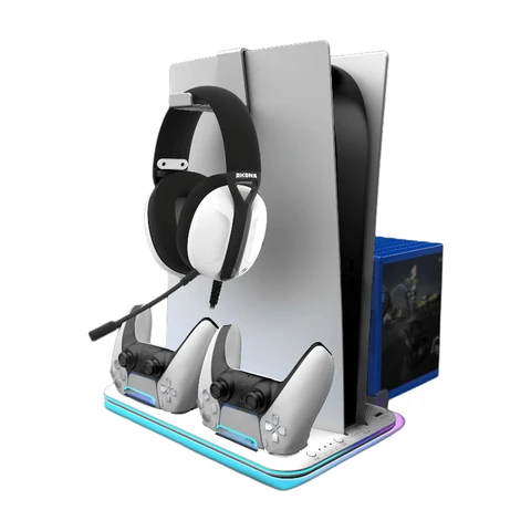 AKUMA GAMING Base de charge multifonction CYBER A01 RGB pour PS5/PS5 Slim
