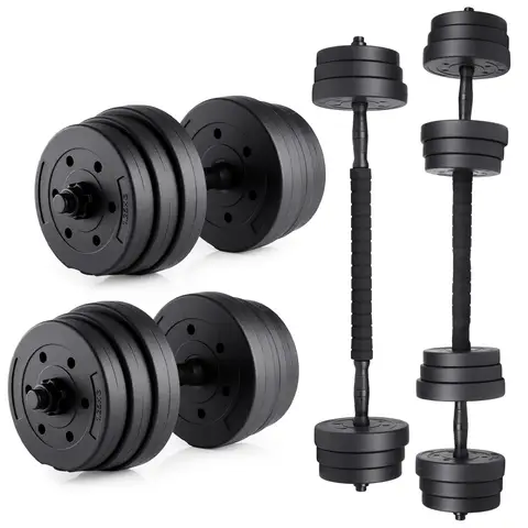 20KG Adjustable Dumbbells Barbell Set, Home Gym Free Weights for Full Body Training
