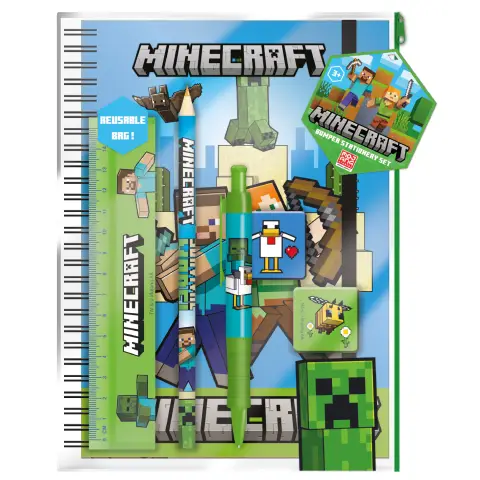 Minecraft Characters A5 Bumper Stationery Set