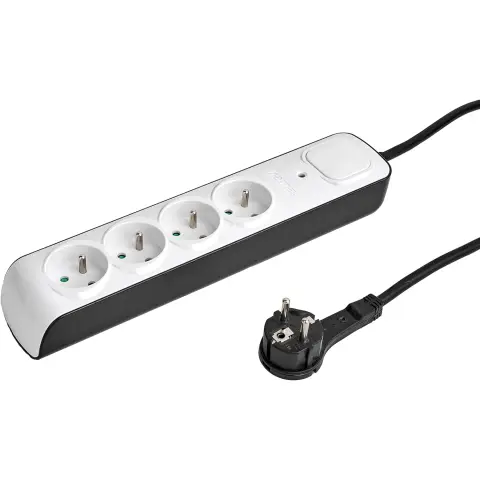 Hama Premium 4-Socket Surge Protector Strip 1.5m - White