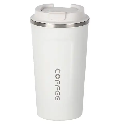 Maxcook Kaffeetasse Edelstahl Wassertasse mit Deckel Isolierbecher 510ml MCB8749