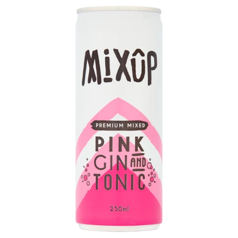 Mix Up Pink Gin And Tonic 250Ml (Abv 4%)