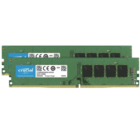 Crucial RAM 32GB Kit (2x16GB) DDR4 3200MHz CL22 (oder 2933MHz oder 2666MHz) Desktop-Speicher CT2K16G4DFRA32A, Grün