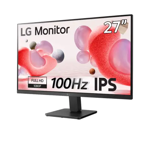 LG Electronics Monitor 27MR400-B, 27 Inch, Full HD 1080p, 100Hz, 5ms GtG, IPS Panel, AMD FreeSync, Smart Energy Saving, Anti-Glare, HDMI, Matte Black