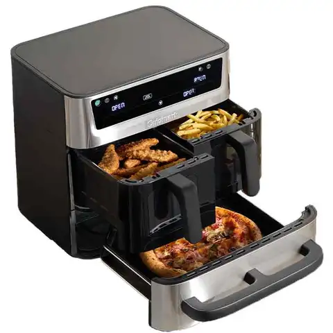 Cuisinart AFT13XSSE Tri Zone Friteuse à air et four 13,6 L en inox - Noir et argent