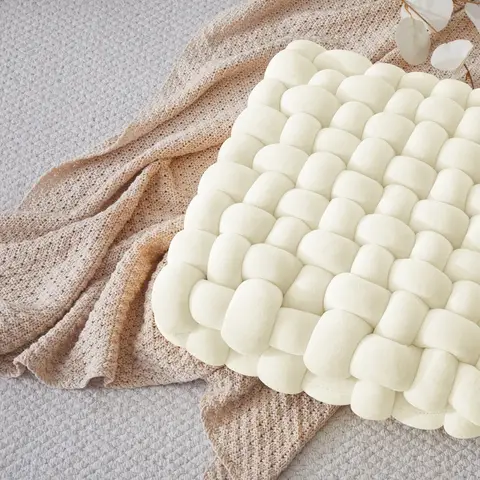 MEROPE, Polyester/Spandex Knot CushionPad, 40cm, white, 1pack