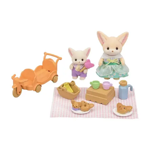 Sylvanian Families Sunny Picnic Set with Fennec Fox Sister & Baby