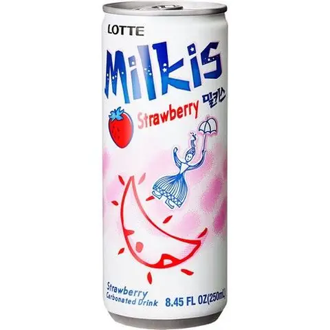 Lotte Milkis Erfrischungsgetränk Erdbeere Dose 30x250ml 1 Box (30 Stück)