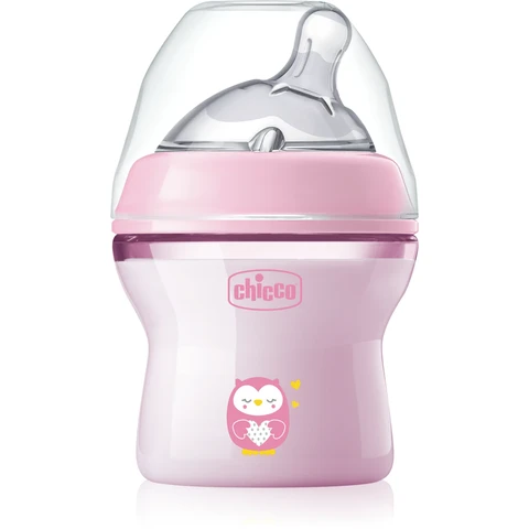 Chicco Babyfläschchen NaturalFeeling 150 ml Normaler Fluss Pink