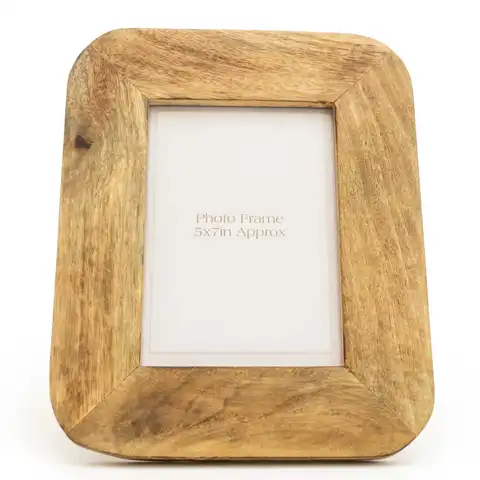 Candlelight Photo Frame Rounded Edge Mango Wood 5x7"
