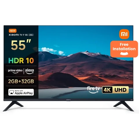 Xiaomi TV F 55" LED 4K UHD Smart Fire TV-F55(Dolby Audio, Alexa Voice Control, Apple AirPlay)