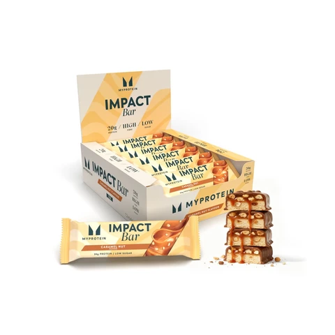 MyProtein Impact Protein Nutrition Bar Caramel Nut Flavour - 12 x 64g