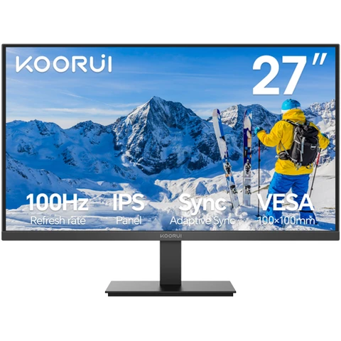 KOORUI E2711F Monitor 27 Inch IPS FHD 100Hz VGA HDMI