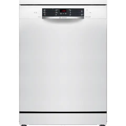 Bosch Series 2 SMS26AW08G 60cm Freestanding Dishwasher - ExtraDry - 12 Place Settings - White - E Rated