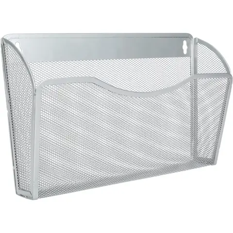 Senhoglb 1 Pocket Landscape A4 Mesh Wall File Holder，Silver, New Year Sale , Top gift picks