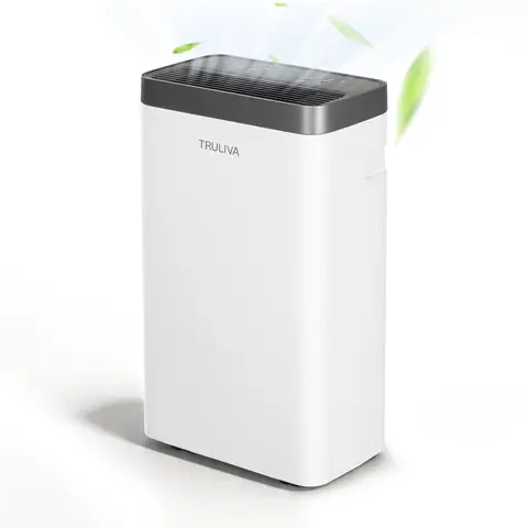 TRULIVA Dehumidifier for Home approx 32m² , 24H Timer, Auto Defrost, Laundry Drying, Continuous Drainage Ideal for Damp Flats, Apartments, AP10-2012EE