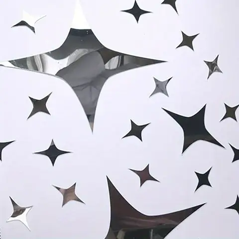 32pcs PVC mirror sticker ceiling wall lamp mirror decoration