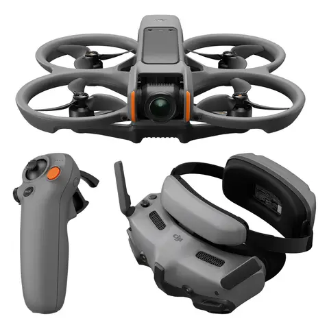 DJI Fly More Avata 2 Bundle (Single Battery), FPV Drone with 4K Camera, Built-in Propeller Protection, One-Touch Flip-Barrel, Goggles 3 and RC Motion 3 Included, Drone Camera for POV Content